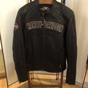 Mens Leather Harley Jacket